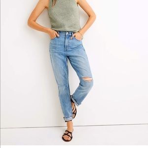 Madewell Jeans. High rise slim crop boyjean